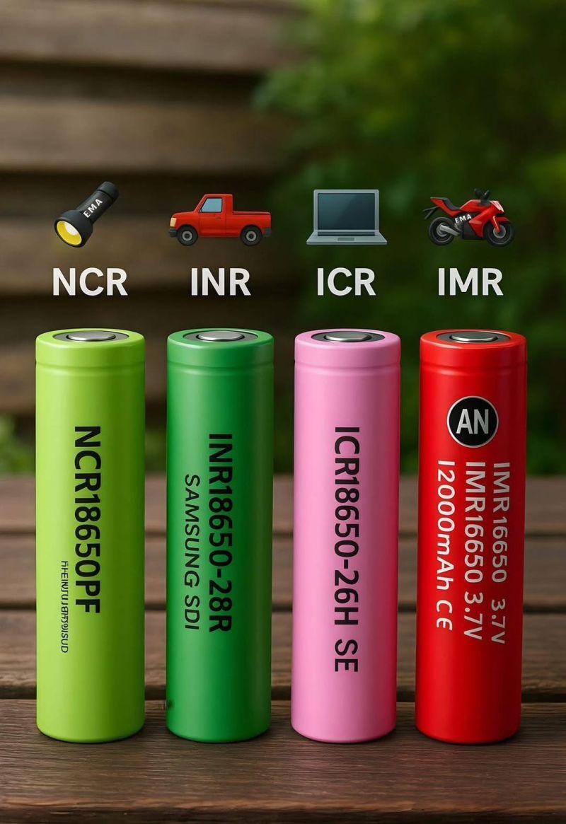 بررسی تخصصی کدهای INR و ICR در باتری‌های 18650 لیتیومی