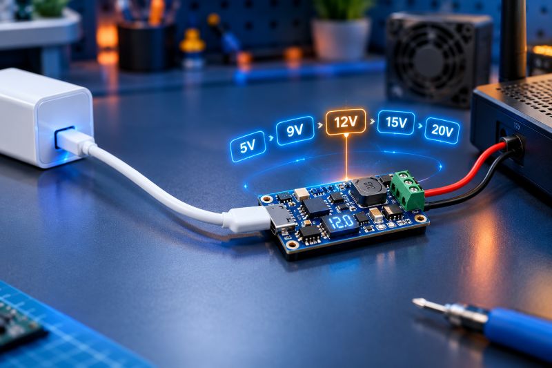 ماژول تریگر چیست؟ راهنمای کامل استفاده از ماژول USB-C PD و QC برای پروژه‌های الکترونیکی