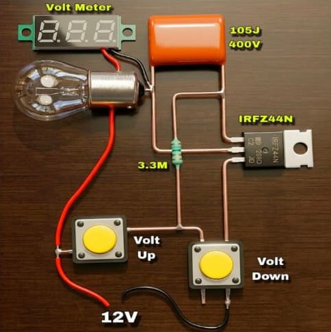 آموزش اصول سوییچینگ با MOSFET، ساخت مدار کنترل ولتاژ ۱۲ ولت