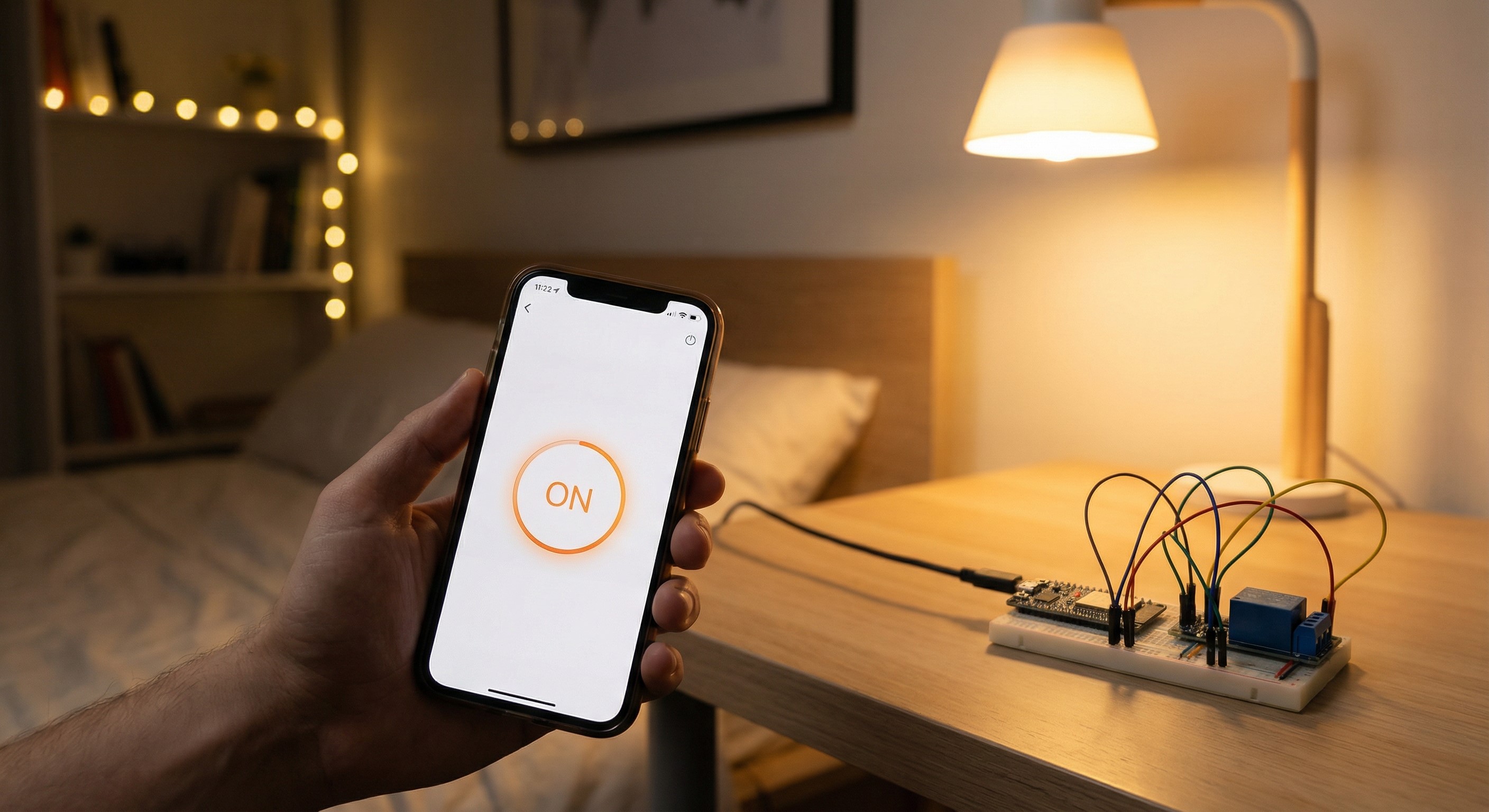 پروژه خانه هوشمند با ESP32 (بخش اول: فرمانروایی بر روشنایی اتاق!)