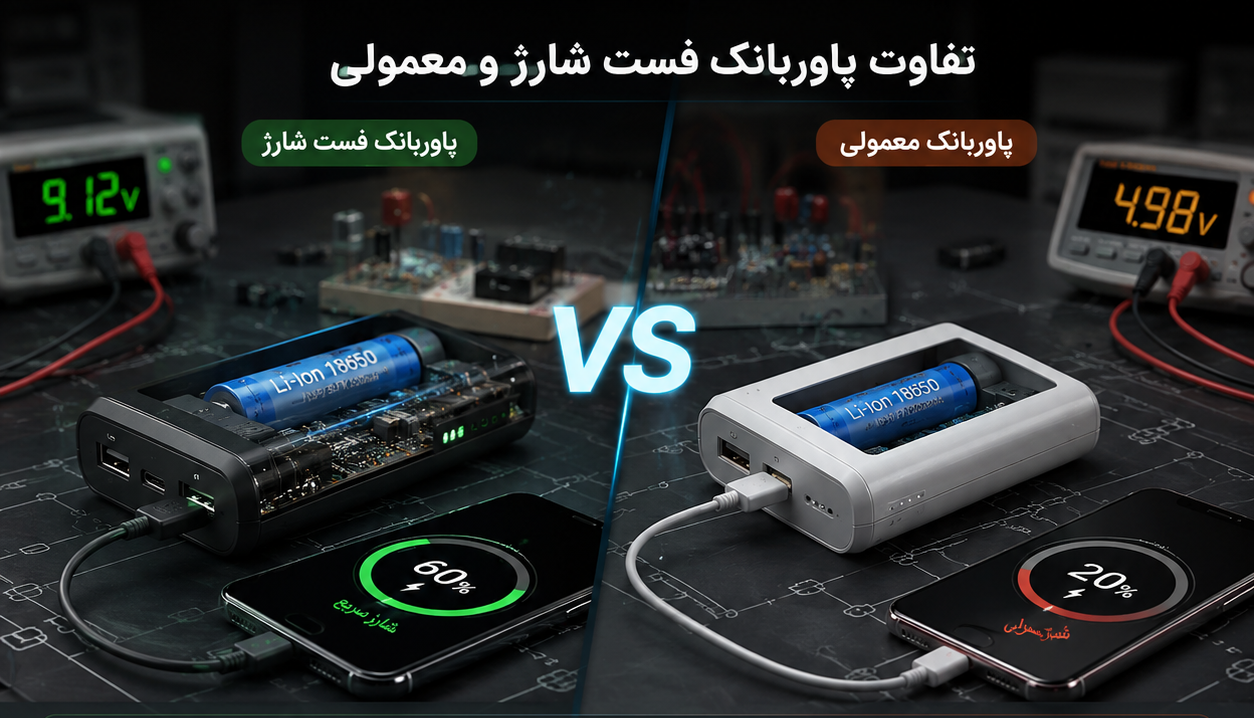 تفاوت پاوربانک فست شارژ و معمولی