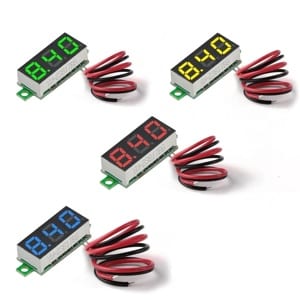 ماژول ولتمتر دیجیتال 0.28 اینچ دو سیمه DC 4.5–30V مناسب باتری خودرو در4رنگ