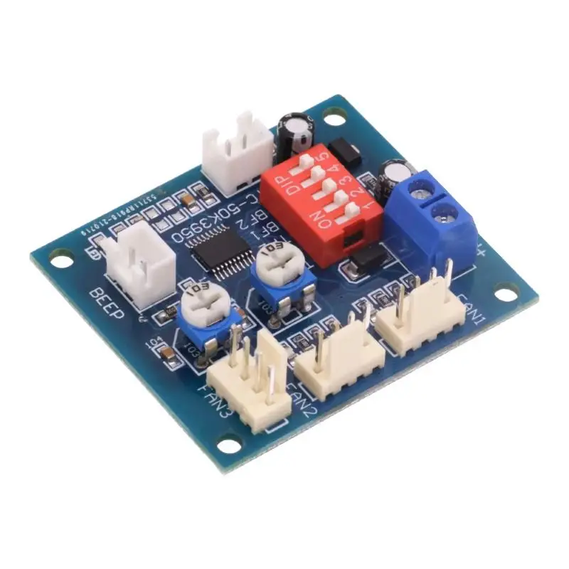 ماژول کنترل دور فن PWM 12v DC با تغییر دما مدل HW-585