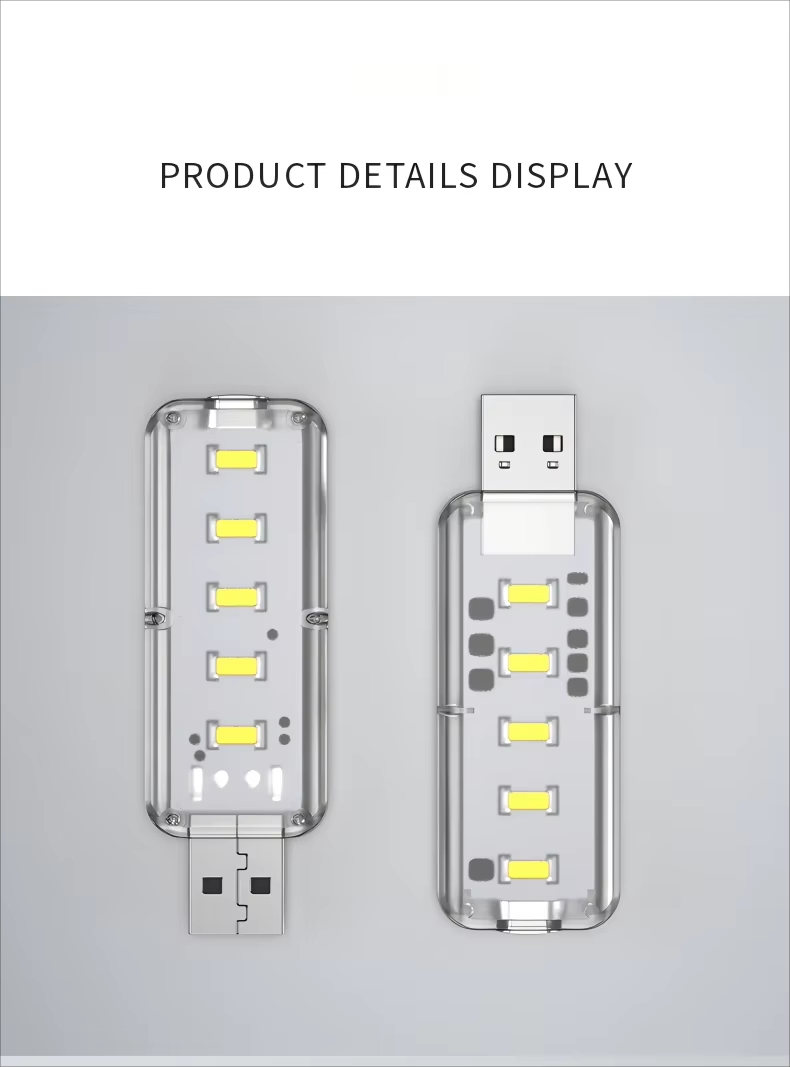 چراغ لمسی USB مجهز به دیمر ، LED دوطرفه، با تغذیه 5 ولت ،تنظیم پیوسته شدت نور