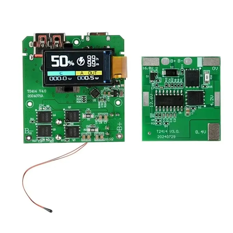ماژول پاوربانک دوطرفه فست‌شارژ PD100W با نمایشگر رنگی TFT، قابلیت Self-Learning یادگیری هوشمند ظرفیت