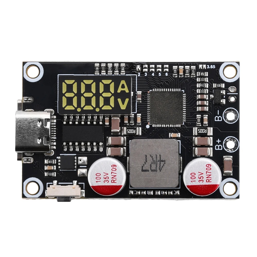 ماژول پاوربانک دوطرفه 2–6S | شارژ سریع 45W | Type‑C PD/PPS (با نمایشگر دیجیتال ولت و آمپر )