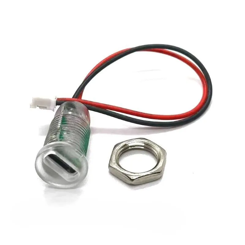 کانکتور و شارژر باتری لیتیومی TYPE-C چراغ دار ضدآب IP67 شفاف
