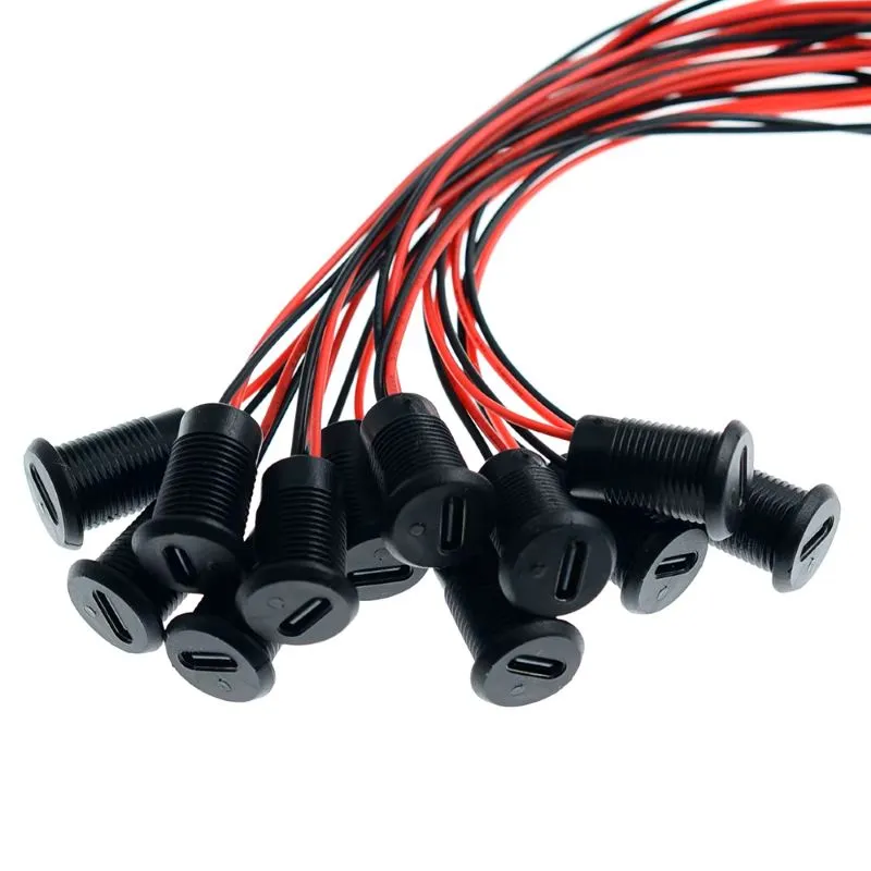 شارژر باتری لیتیومی با کانکتور مادگی مهره خور TYPE-C چراغ دار مشکی