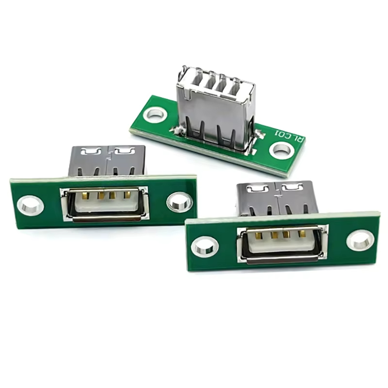 کانکتور شارژ USB رو پنلی فلزی 4 پین 5آمپر