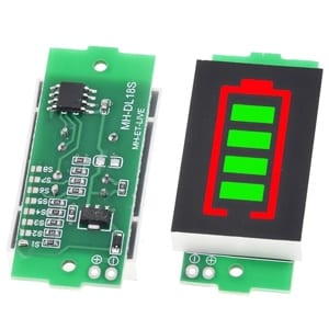 ماژول نشانگر ظرفیت باتری لیتیوم 1S تا 8S با نمایشگر LED، ولتاژ 3 تا 34 ولت